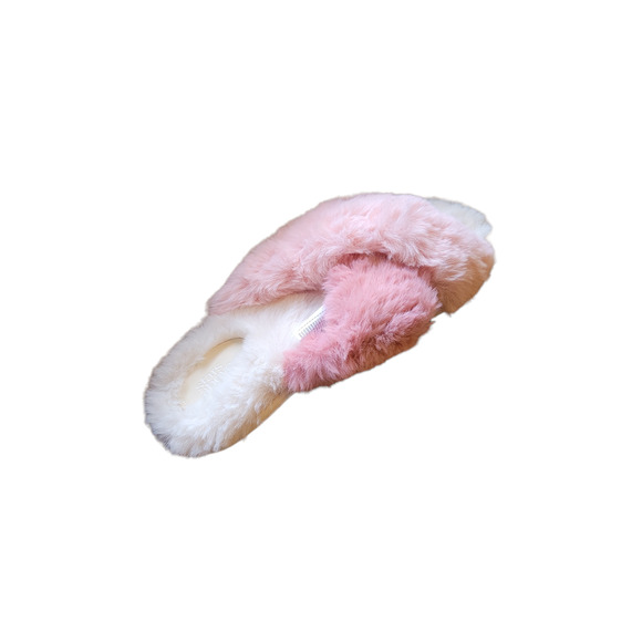 Women's Paris Crossband Fur Slide Slippers-Stars Above Blush-XL 11/12 - Picture 2 of 4